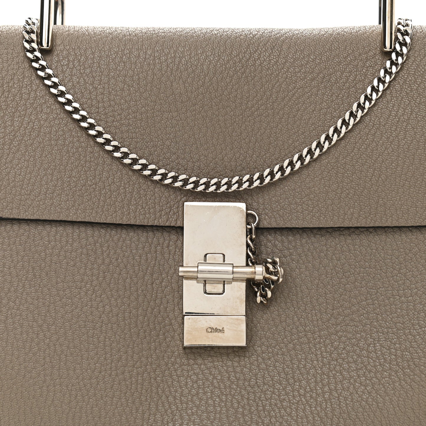 Grained Lambskin Drew Shoulder Bag Motty Grey