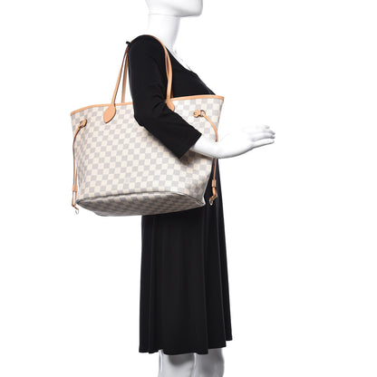 Louis Vuitton Damier Azur Neo Neverfull MM Rose Ballerine 2 of 14