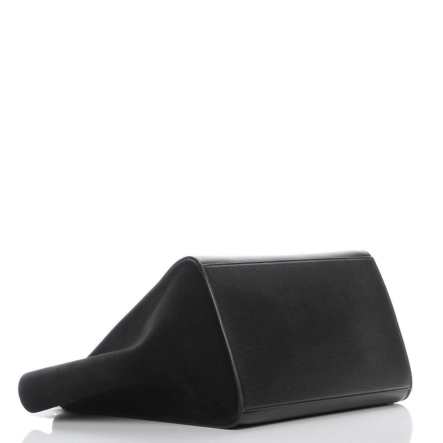 Celine Drummed Calfskin Suede Large Trapeze Black 4 of 7