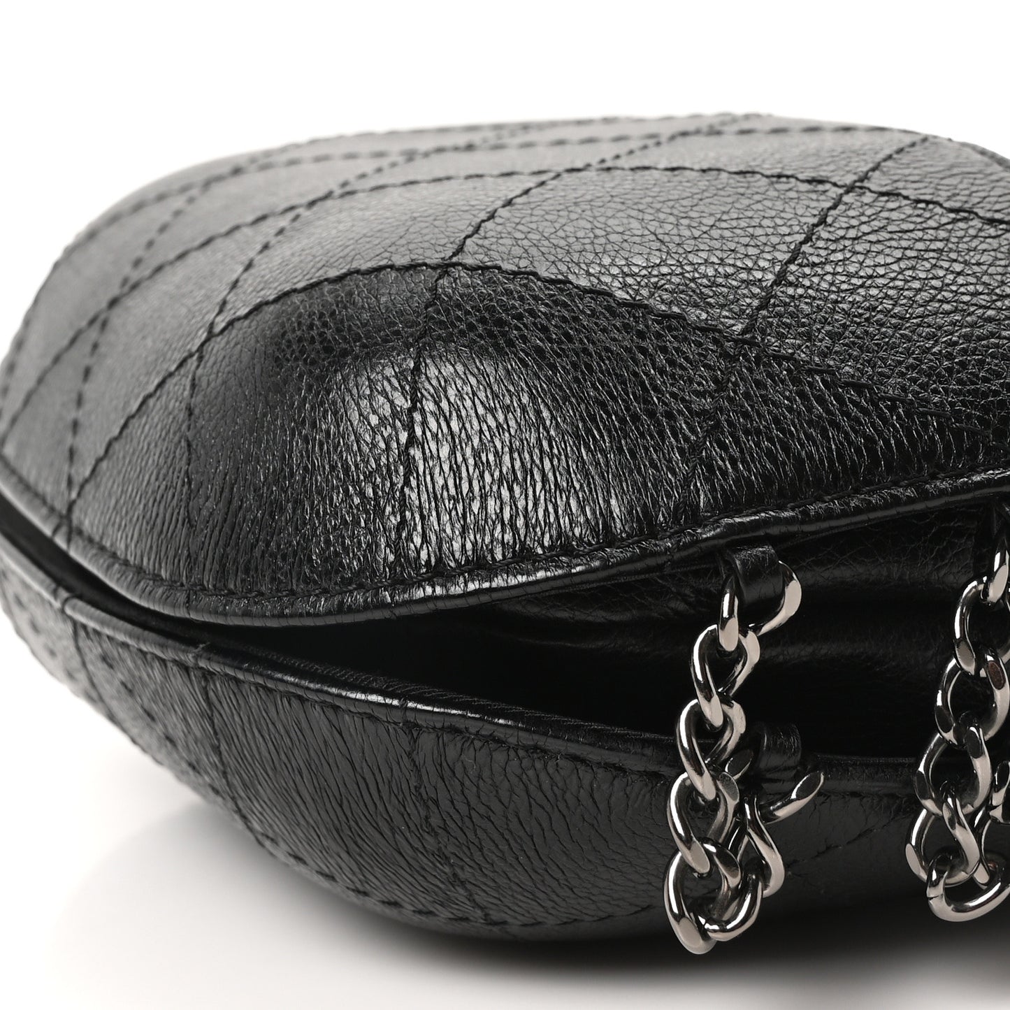 Calfskin Quilted Small Gabrielle Bucket Black