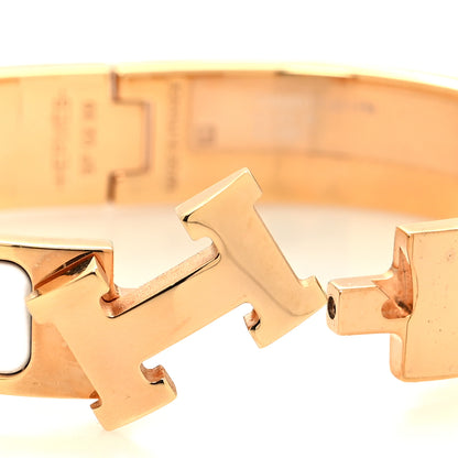 Hermes Enamel Narrow Clic Clac H Bracelet PM White 4 of 5