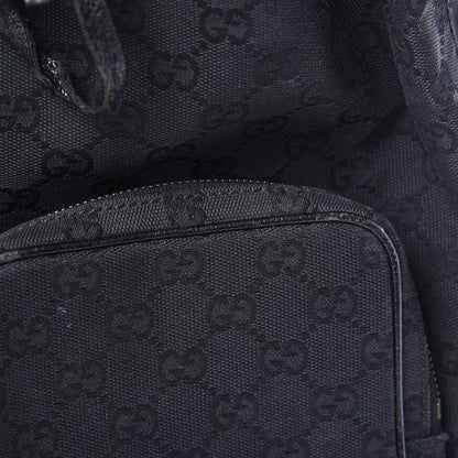 Gucci GG Monogram Single Buckle Backpack Black 10 of 18