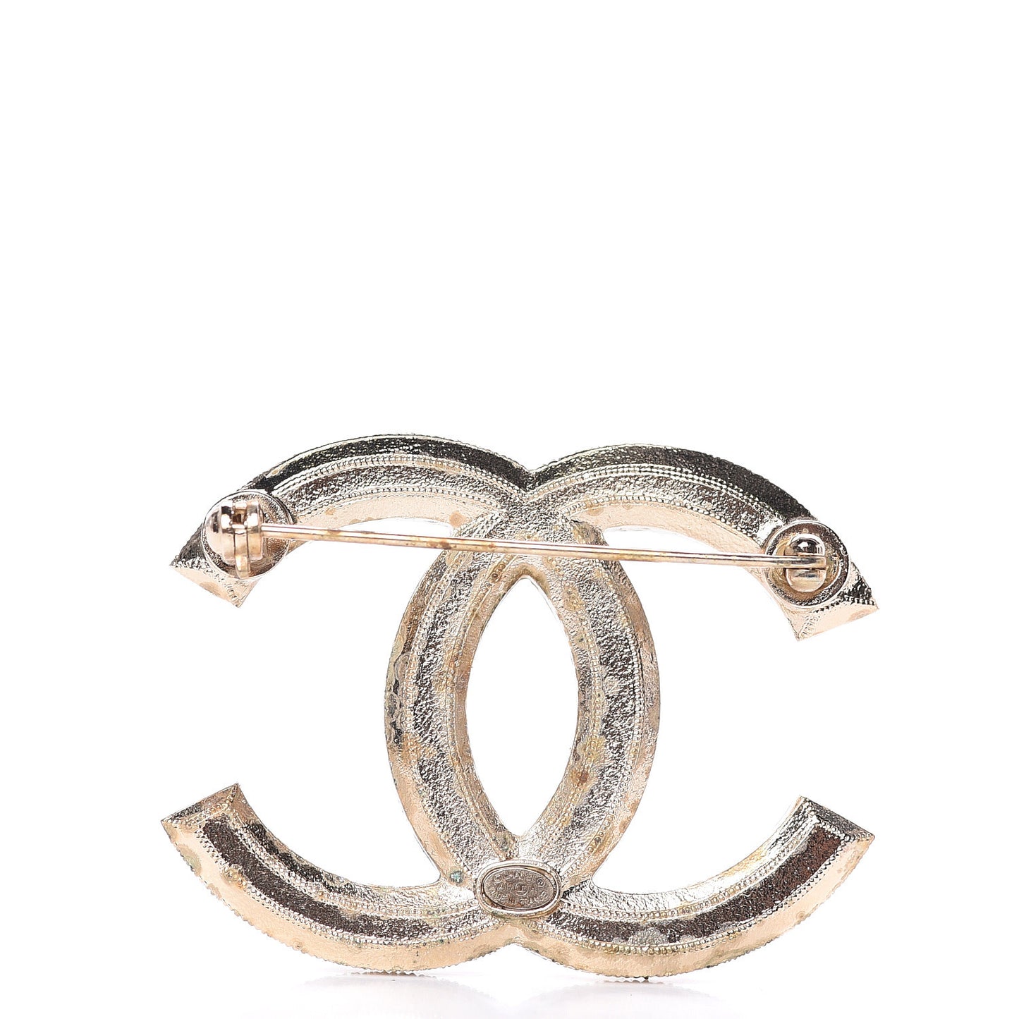 Pearl CC Brooch Gold