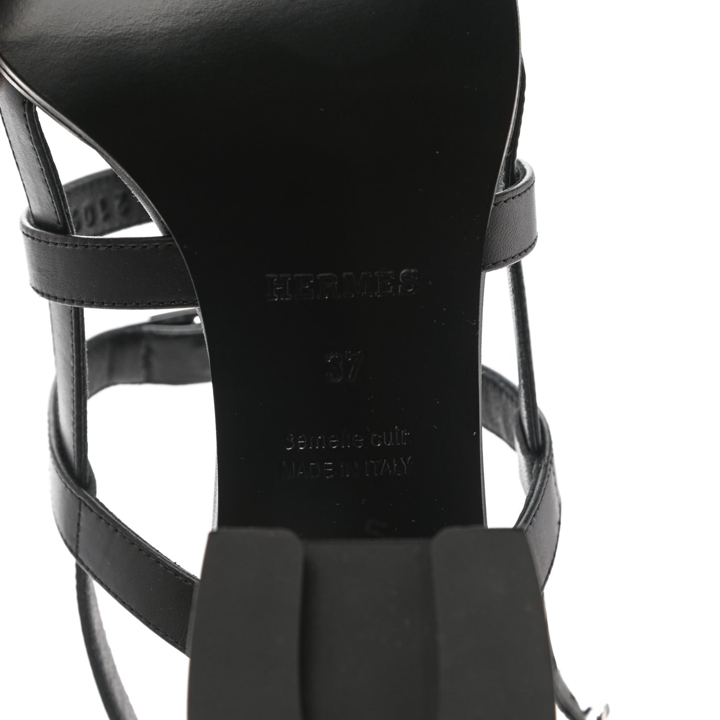 Calfskin Eve 60 Sandals 37 Black