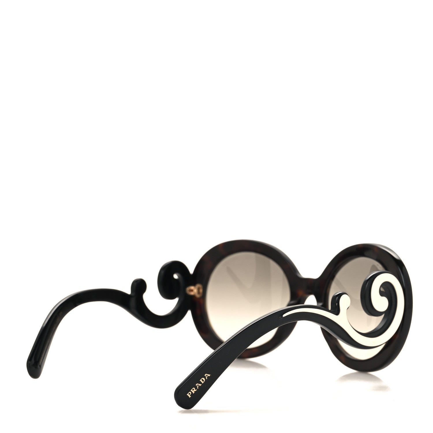Prada Minimal Baroque Sunglasses SPR 08T Gradient Anthracite 4 of 10