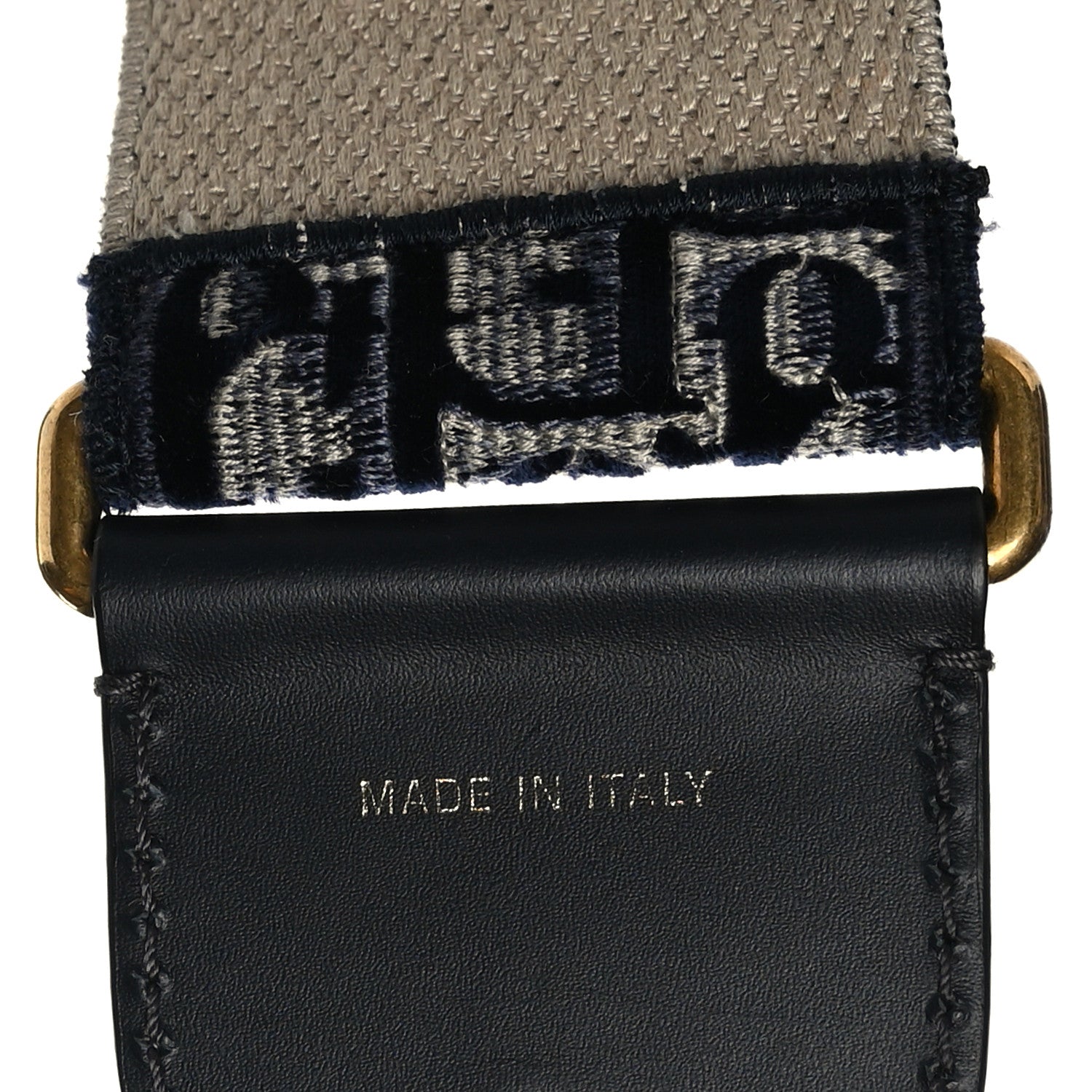 Christian Dior Oblique Adjustable Shoulder Strap Blue 4 of 4