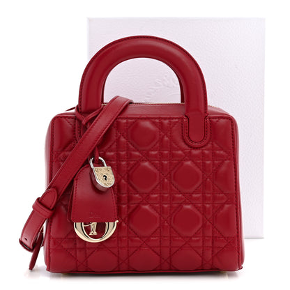 Christian Dior Lambskin Cannage Lily Tote Dark Red 11 of 11