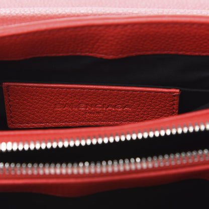 Balenciaga Grained Calfskin Le Dix Mini Soft Cartable Rouge Coquelicot 6 of 10