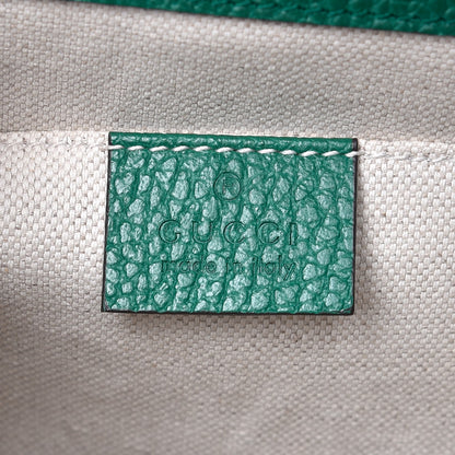 Gucci Dollar Calfskin Crystal Web Medium Dionysus Bamboo Top Handle Bag Emerald 7 of 9