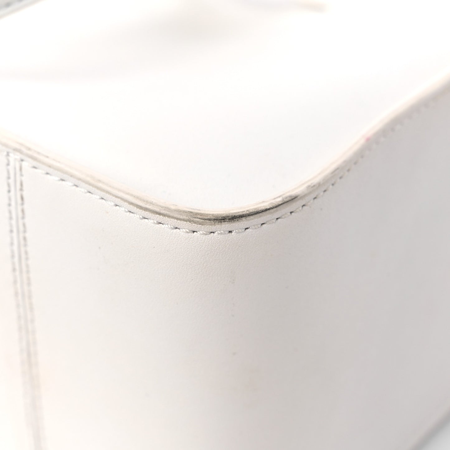 Smooth Calfskin Mini Soleil Bucket Bag White