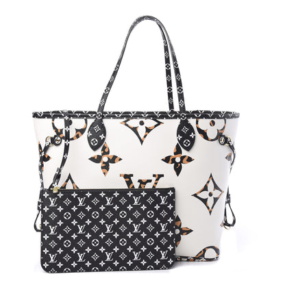 Louis Vuitton Monogram Giant Jungle Neverfull MM Ivory 1 of 9