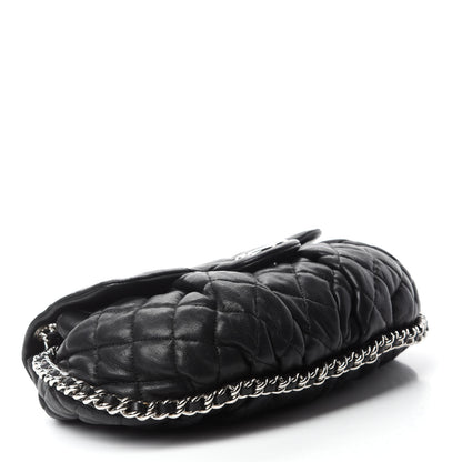 Chanel Washed Lambskin Quilted Mini Chain Around Flap Black 4 of 13