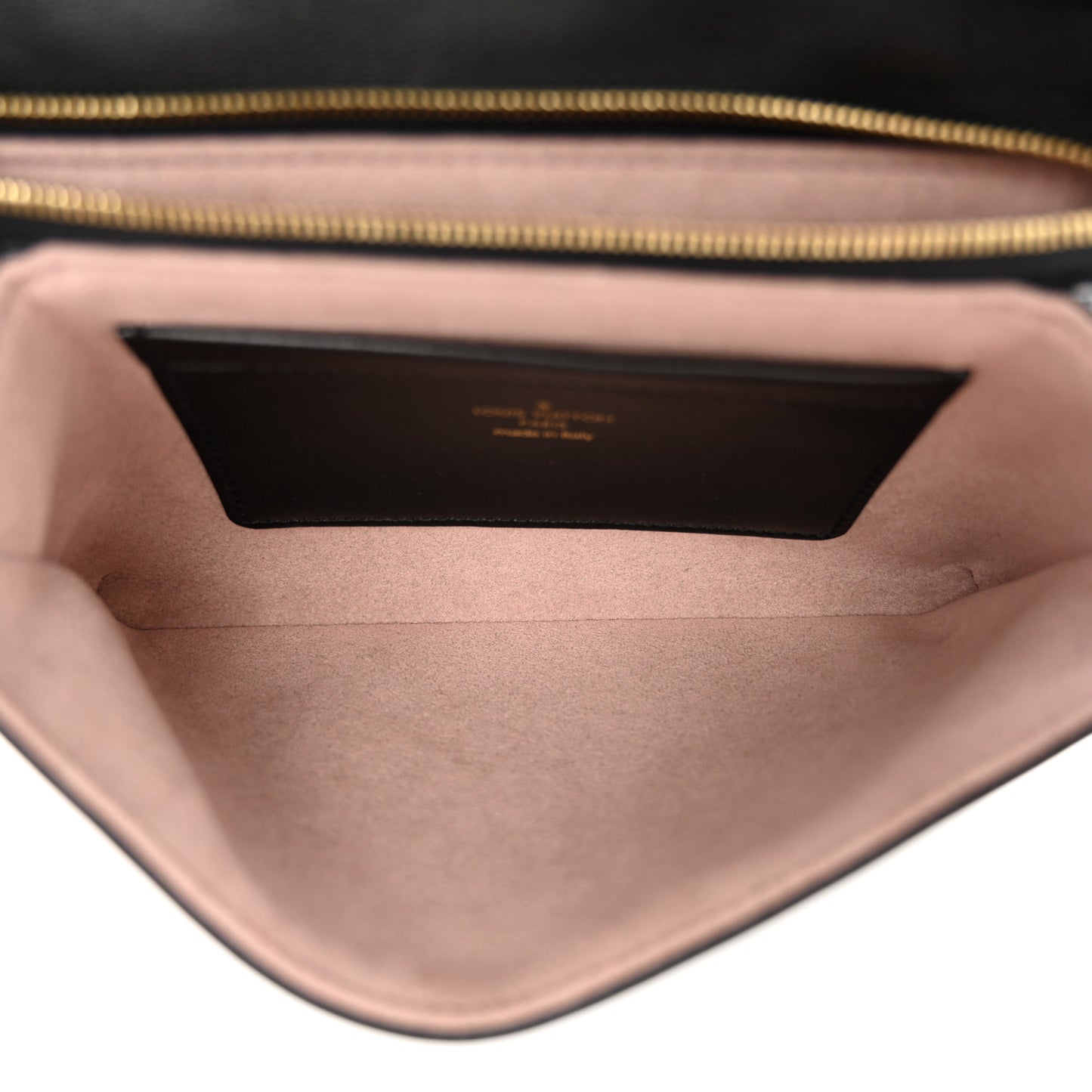 Lambskin Embossed Monogram Pochette Coussin Black