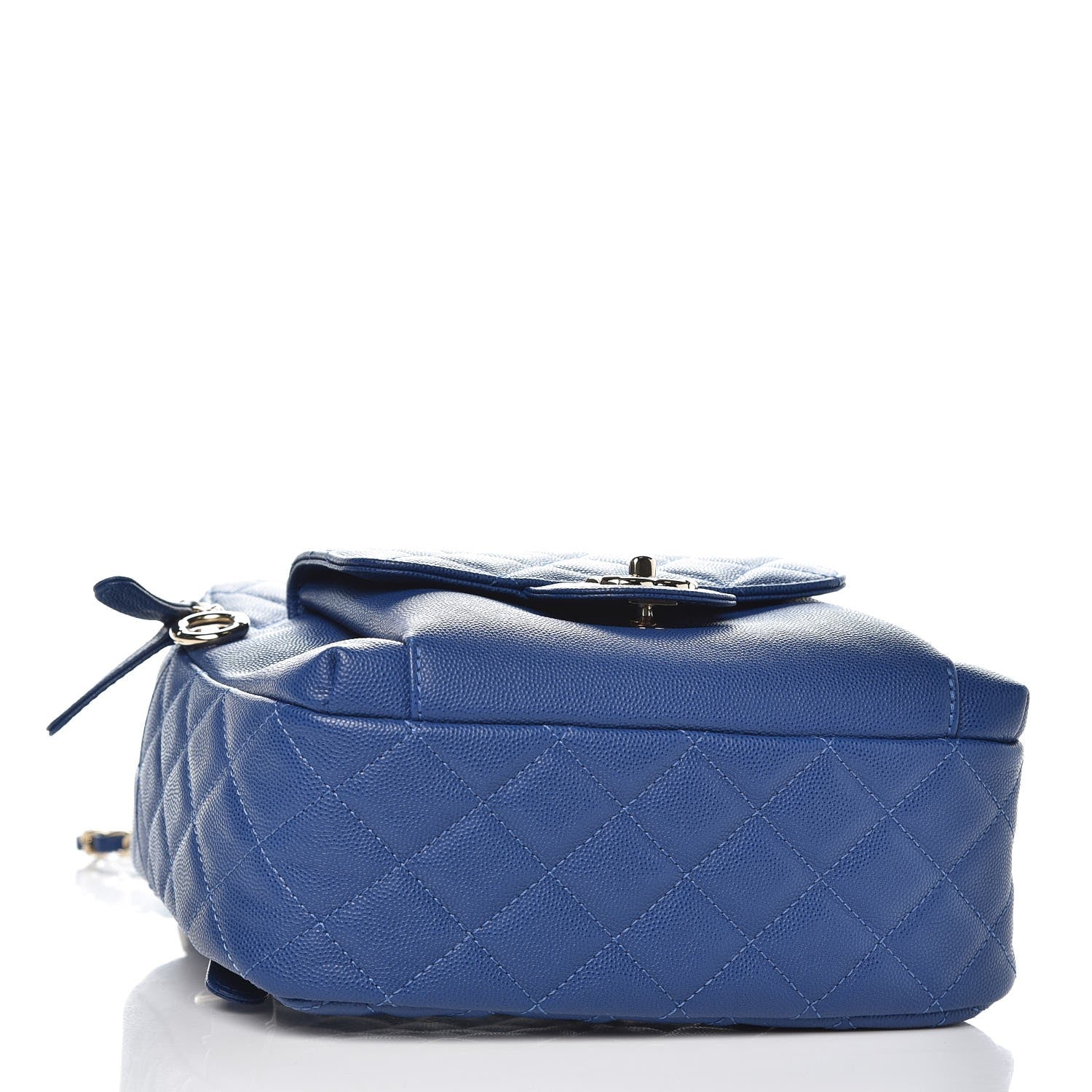 Chanel Caviar Quilted Large CC Day Backpack Blue 4 of 13