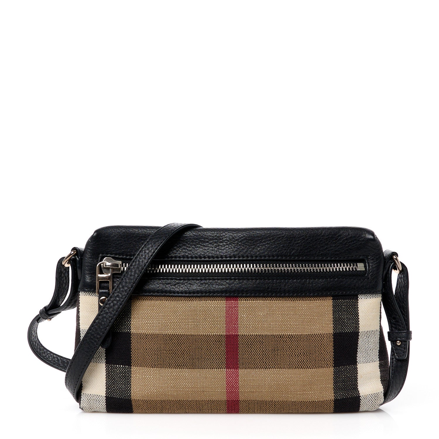 Burberry Mega Check Small Farley Crossbody Clutch Bag Black 1 of 10