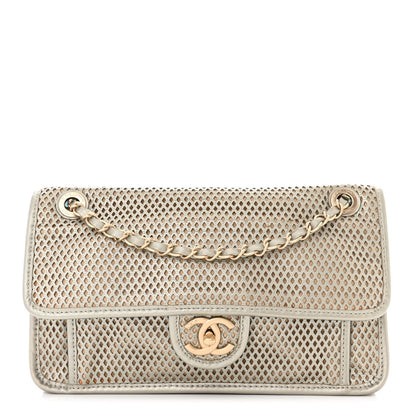 Chanel Perforated Calfskin Large Up In The Air Flap Light Gold 1 of 11
