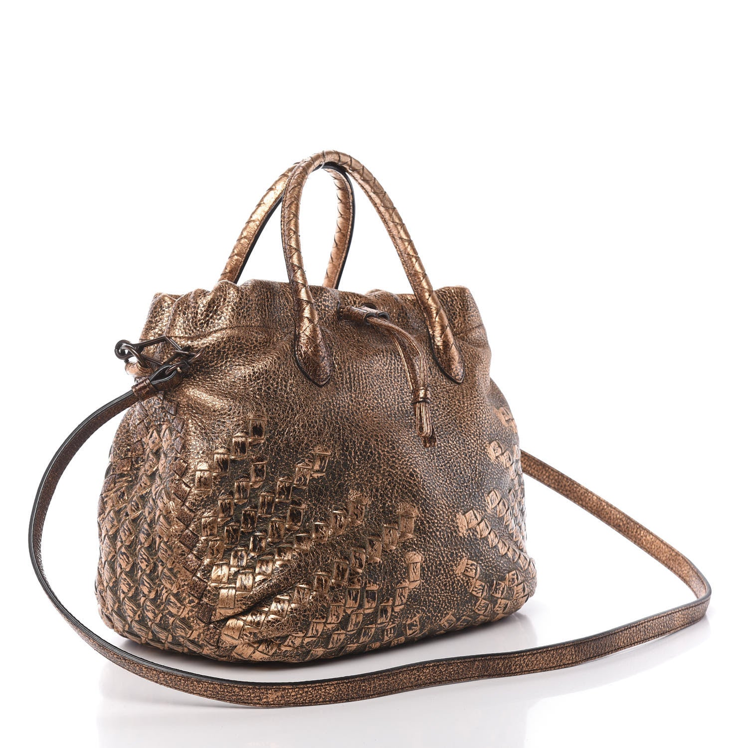 Bottega Veneta Cervo Intrecciato Satchel Rame Ossidato 3 of 12