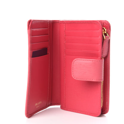 Prada Vitello Move Compact Wallet Peonia 5 of 7