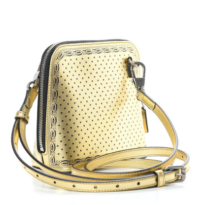 Gucci X SEGA Calfskin GUCCY Stars Mini Dome Shoulder Bag Gold 3 of 11
