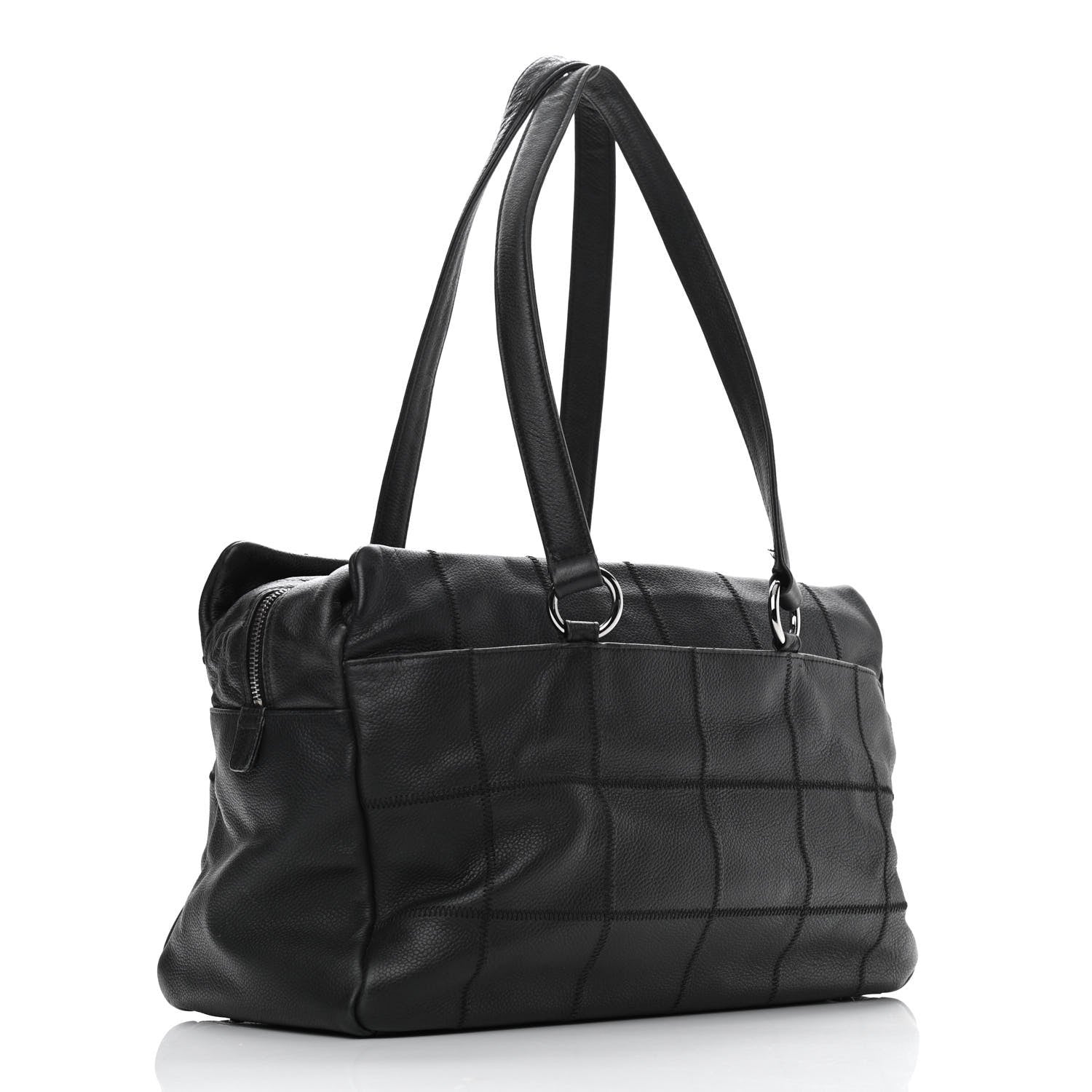 Chanel Caviar Square Stitched Large Tote Black 3 of 13