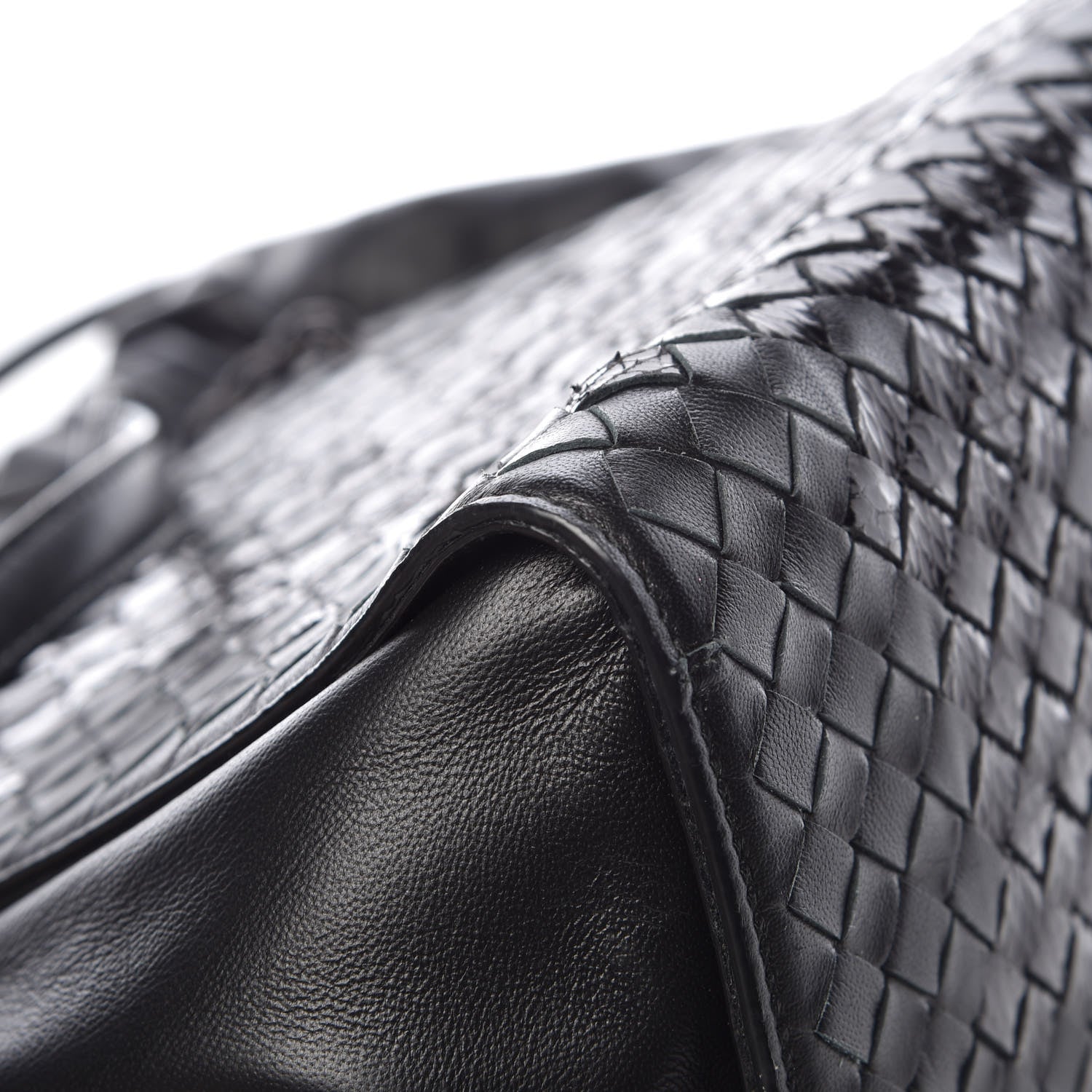Bottega Veneta Nappa Ayers Intrecciato Small Tote Nero Black 9 of 12