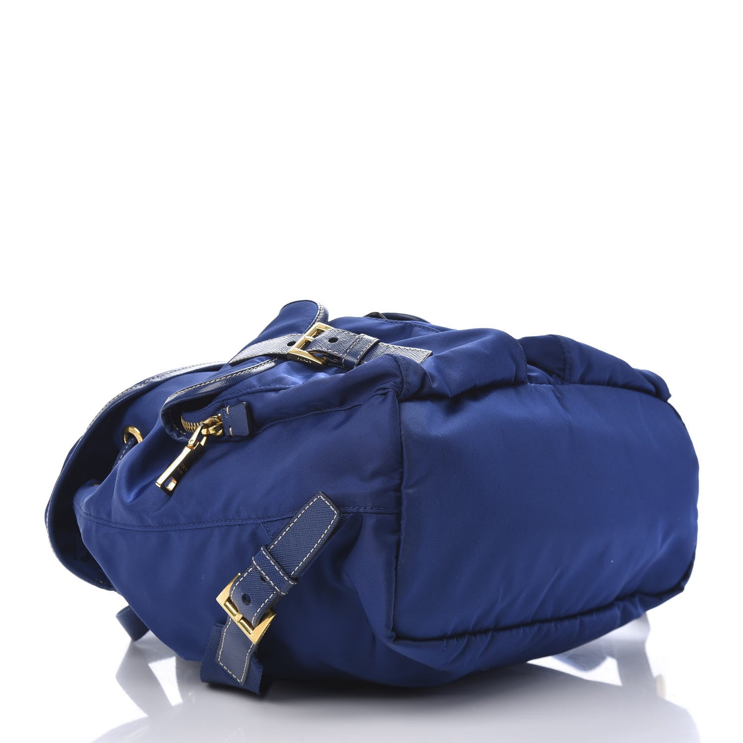 Prada Tessuto Nylon Saffiano Vela Medium Backpack Blue 3 of 11