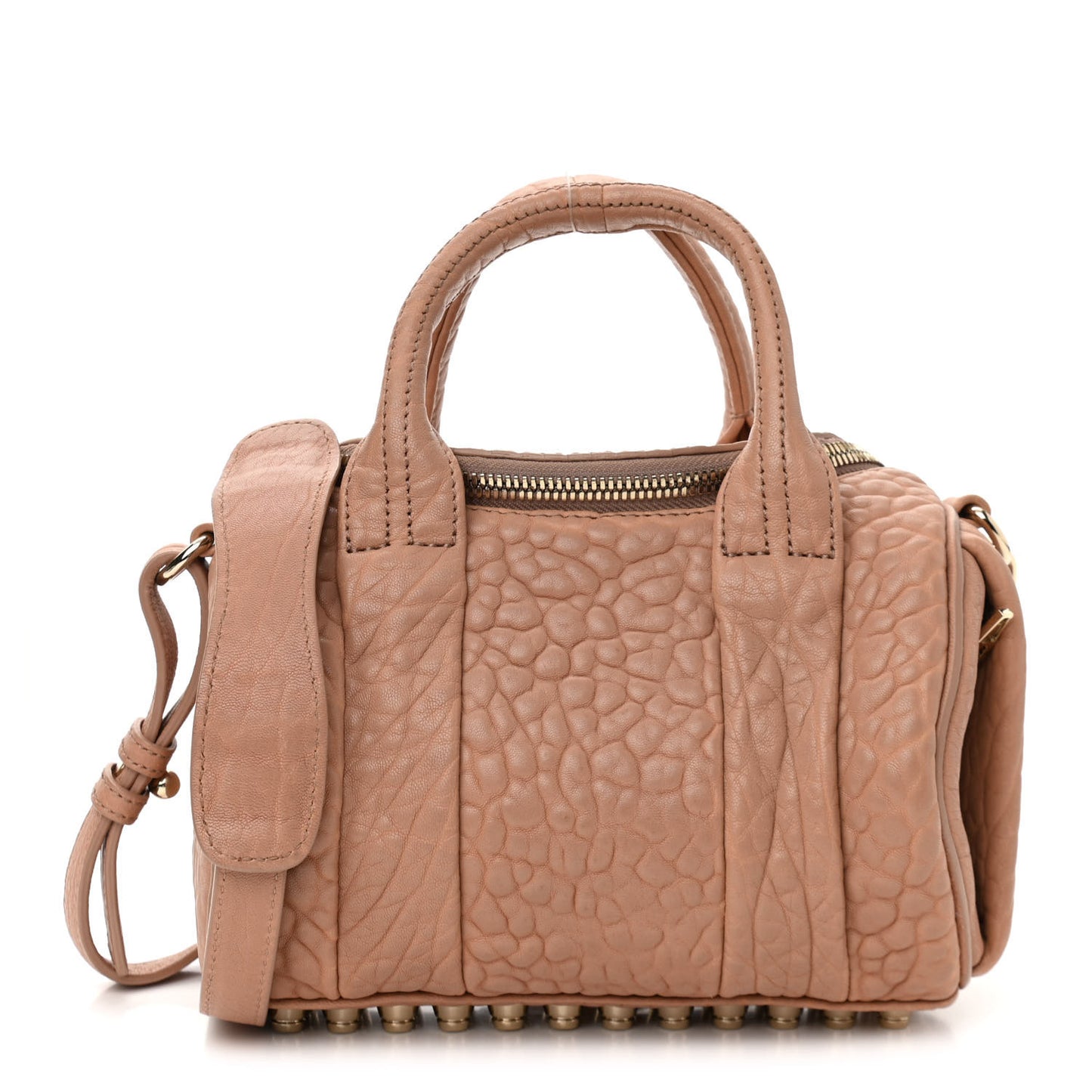 Pebbled Lambskin Mini Rockie Latte Gold Hardware