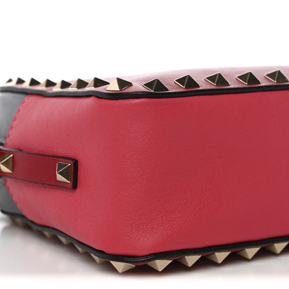 Valentino Garavani Vitello Colorblock Rockstud Camera Crossbody Bag Deep Rose Clover 8 of 9