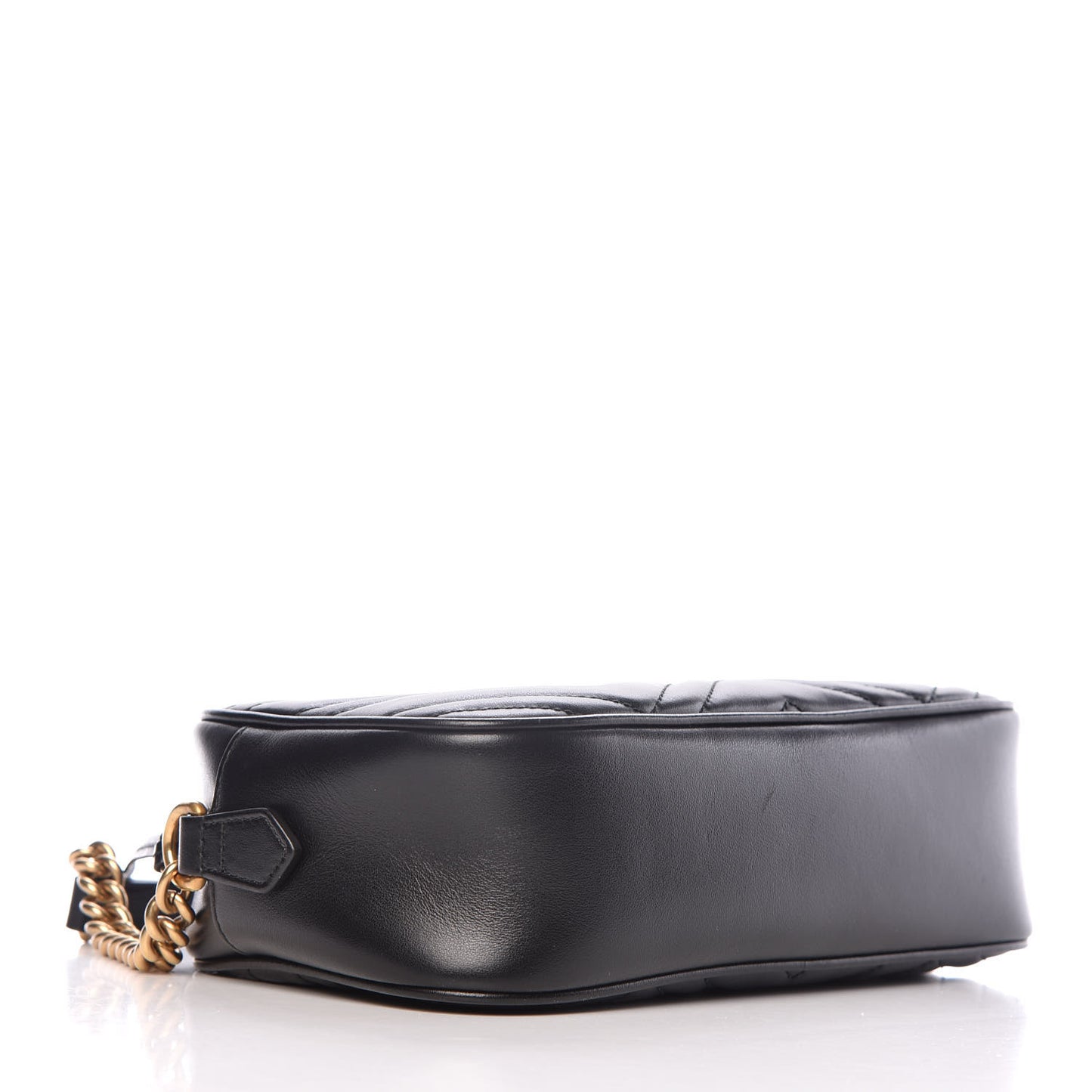 Calfskin Matelasse Small GG Marmont Chain Shoulder Bag Black