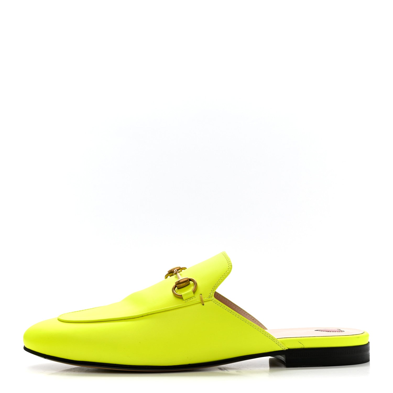 Gucci Malaga Kid Womens Princetown Slippers 38 Yellow Fluo 1 of 11