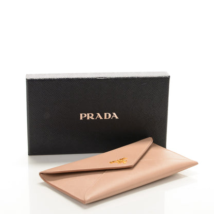 Prada Saffiano Metal Envelope Wallet Cammeo 4 of 7