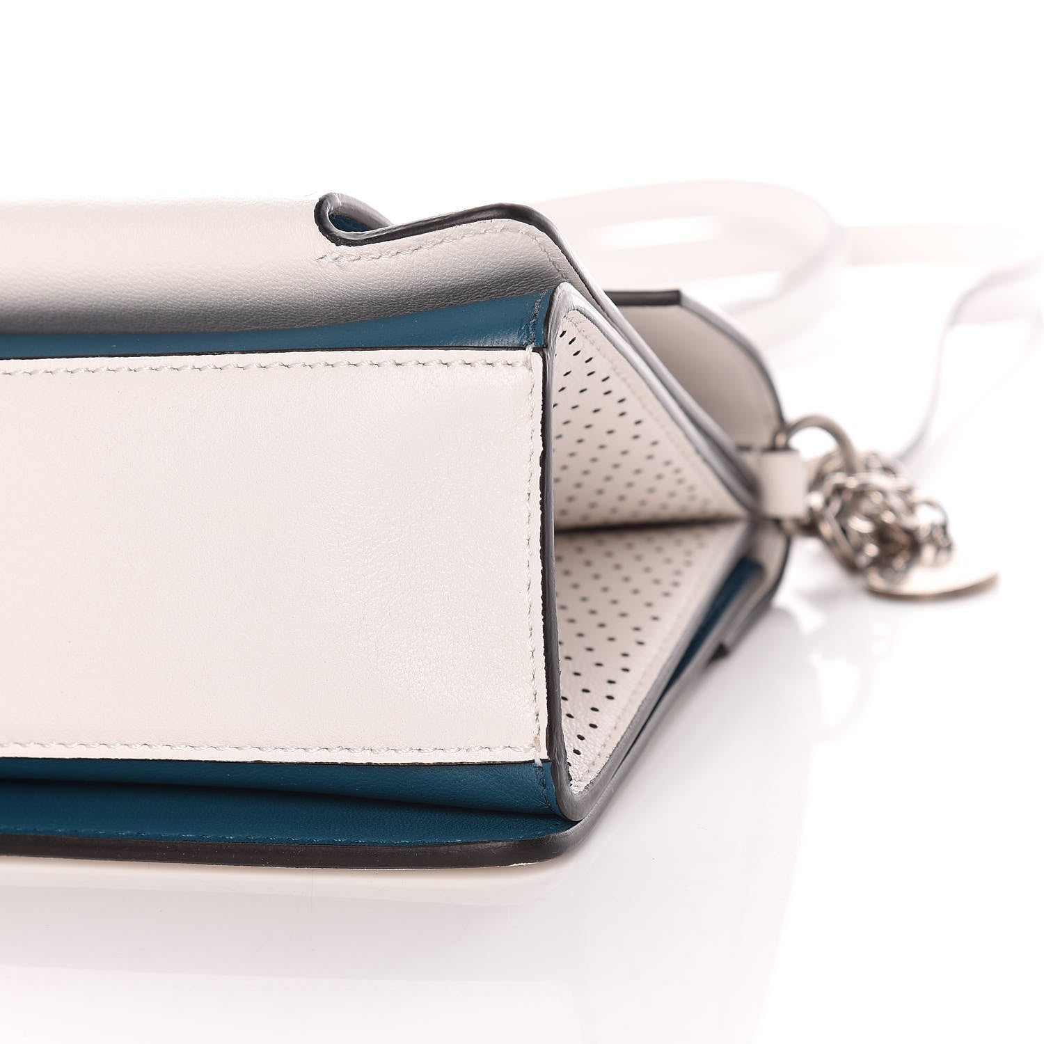 Givenchy Lambskin Perforated Small GV3 Shoulder Bag White 8 of 8