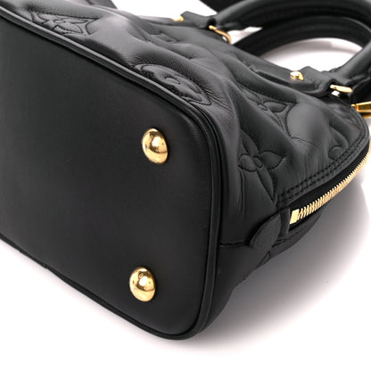 Louis Vuitton Calfskin Bubblegram Alma BB Black 9 of 9