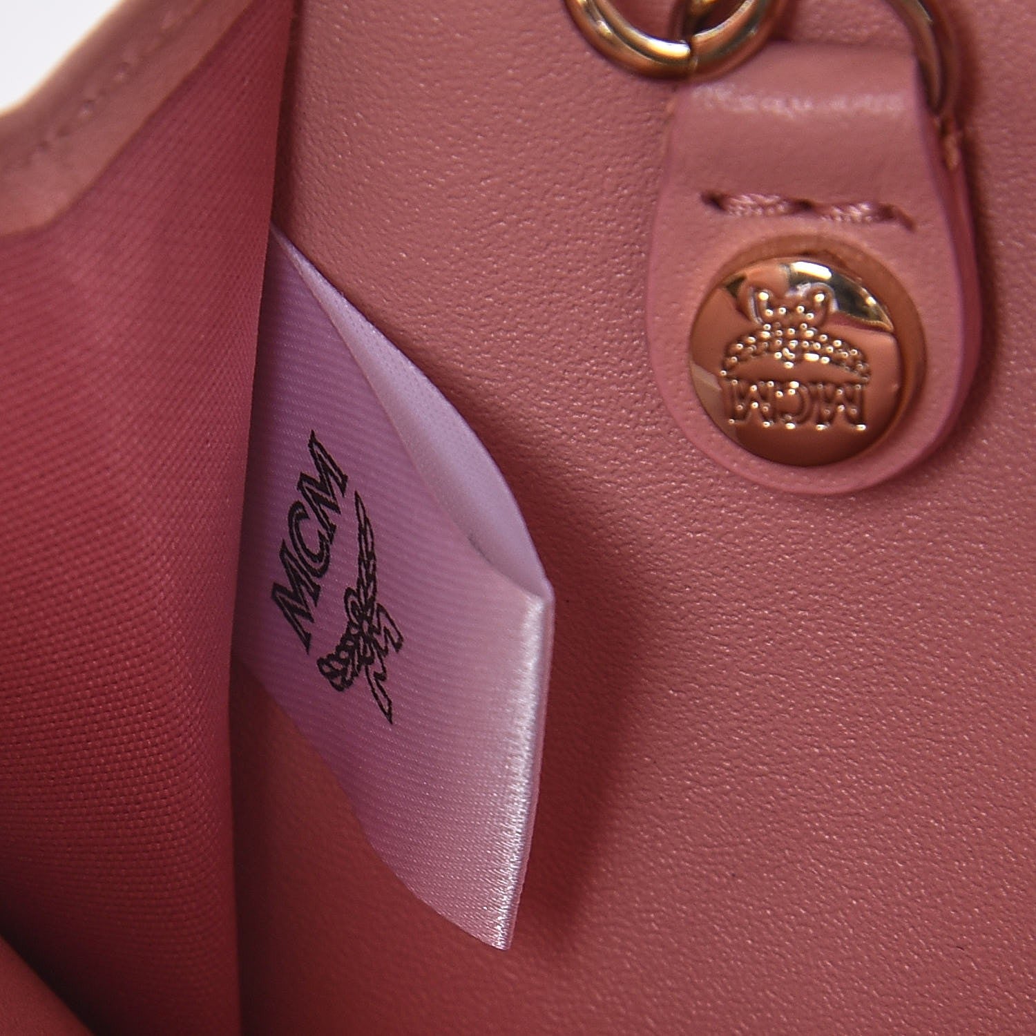 MCM Visetos Key Pouch Pink 7 of 9