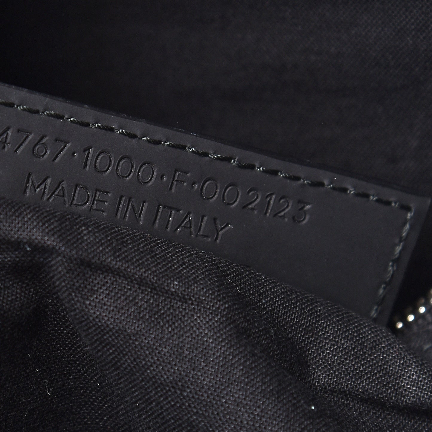 Rubber Calfskin Canvas Navy Tote Black