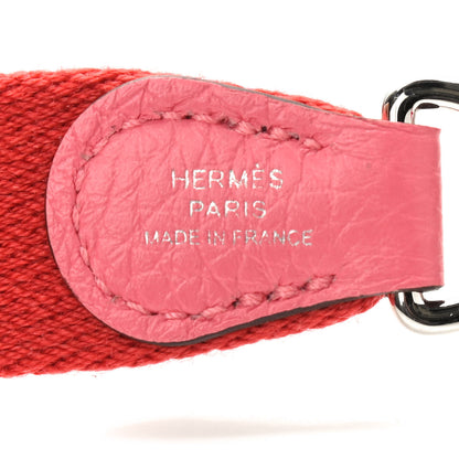 Hermes Taurillon Clemence Amazone Evelyne TPM Rose Azalee Rouge Pivoine 6 of 9