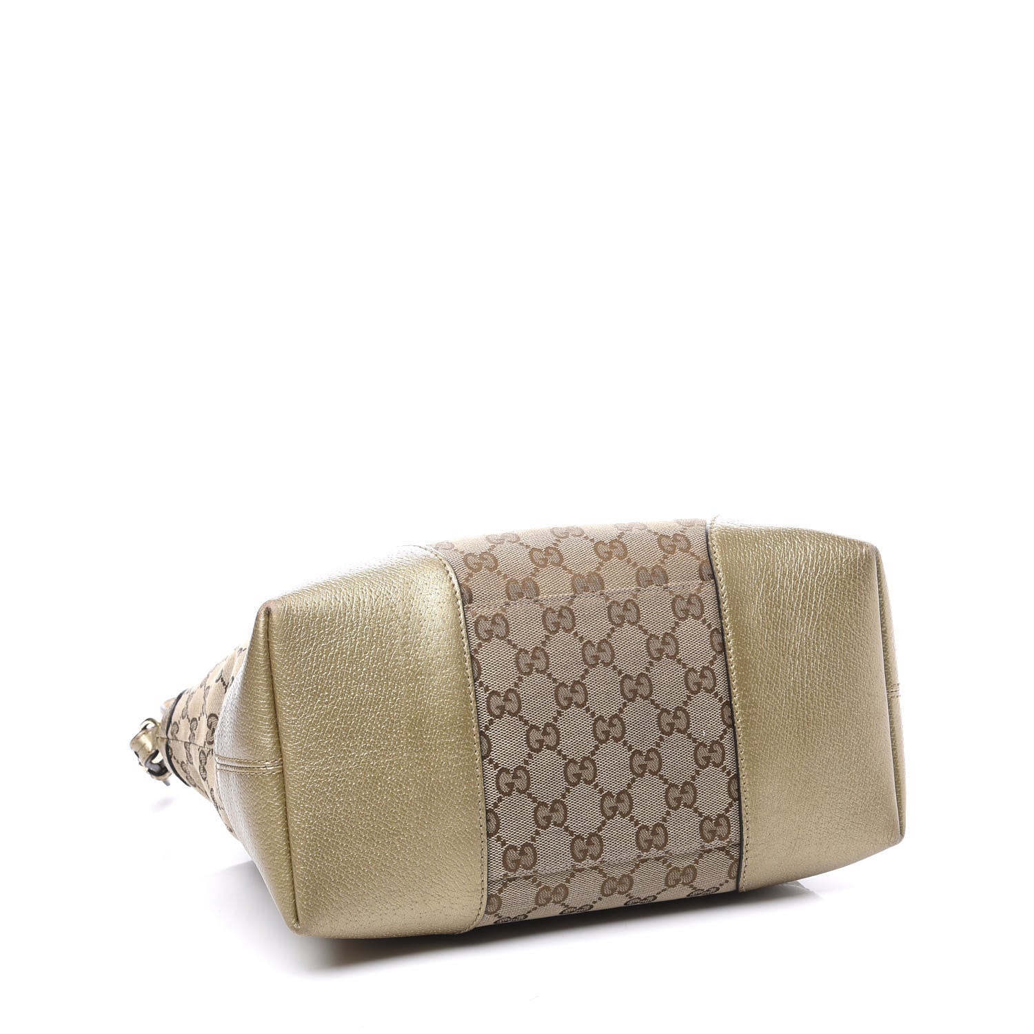 Gucci Monogram Medium Bree Foldover Tote Golden Beige 3 of 10