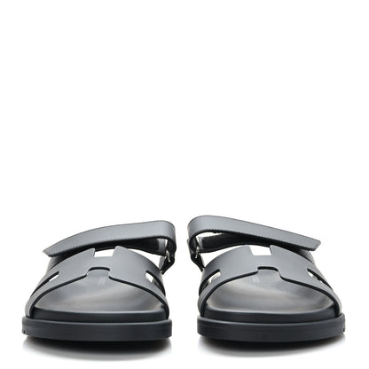 Hermes Calfskin Womens Chypre Sandals 39 Black 2 of 8