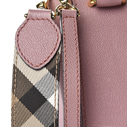 Burberry Soft Grain Calfskin Small Buckle Tote Dusty Pink 14 of 15