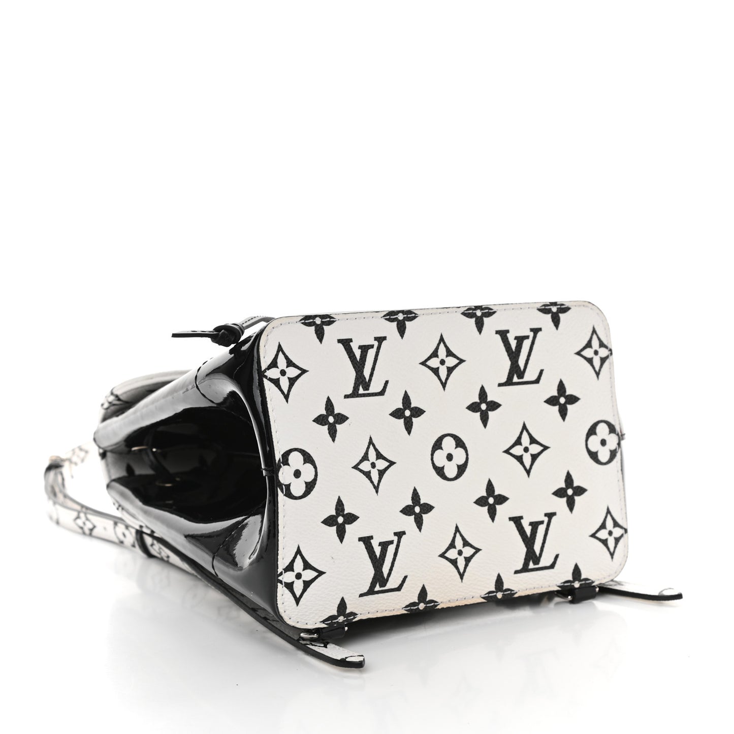 Patent Monogram Hot Springs Backpack Black White