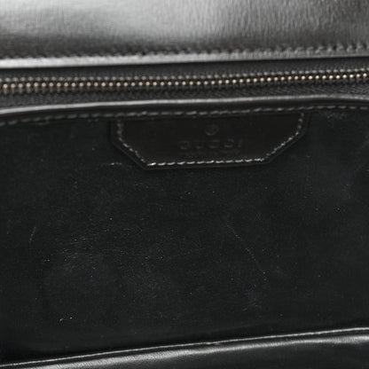 Gucci Boarded Dyana Lux Calfskin Web Monochrome Medium Bamboo 1947 Top Handle Bag Black 10 of 11