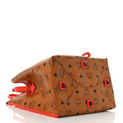 MCM Visetos Kira Drawstring Bag Cognac Orange 4 of 9