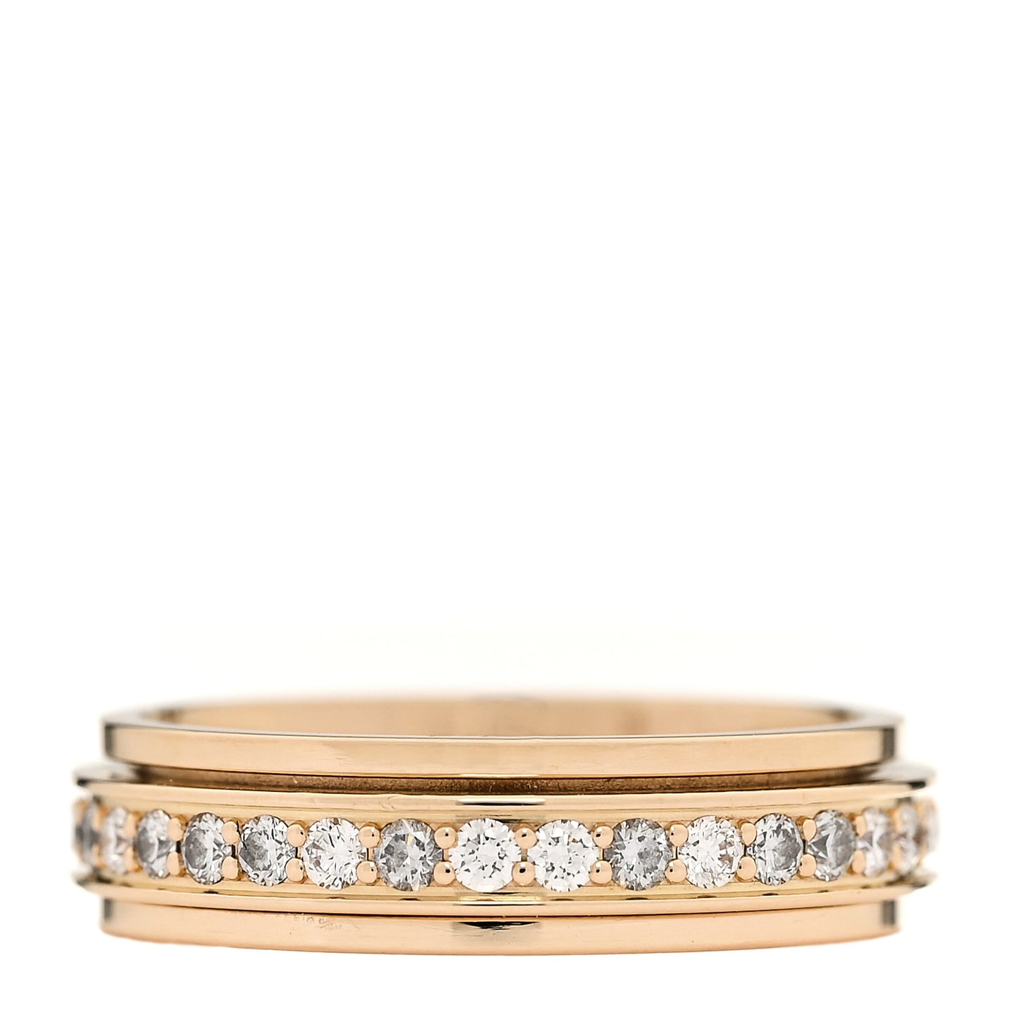 18K Yellow Gold Diamond Possession Wedding Band Ring 50 5.25