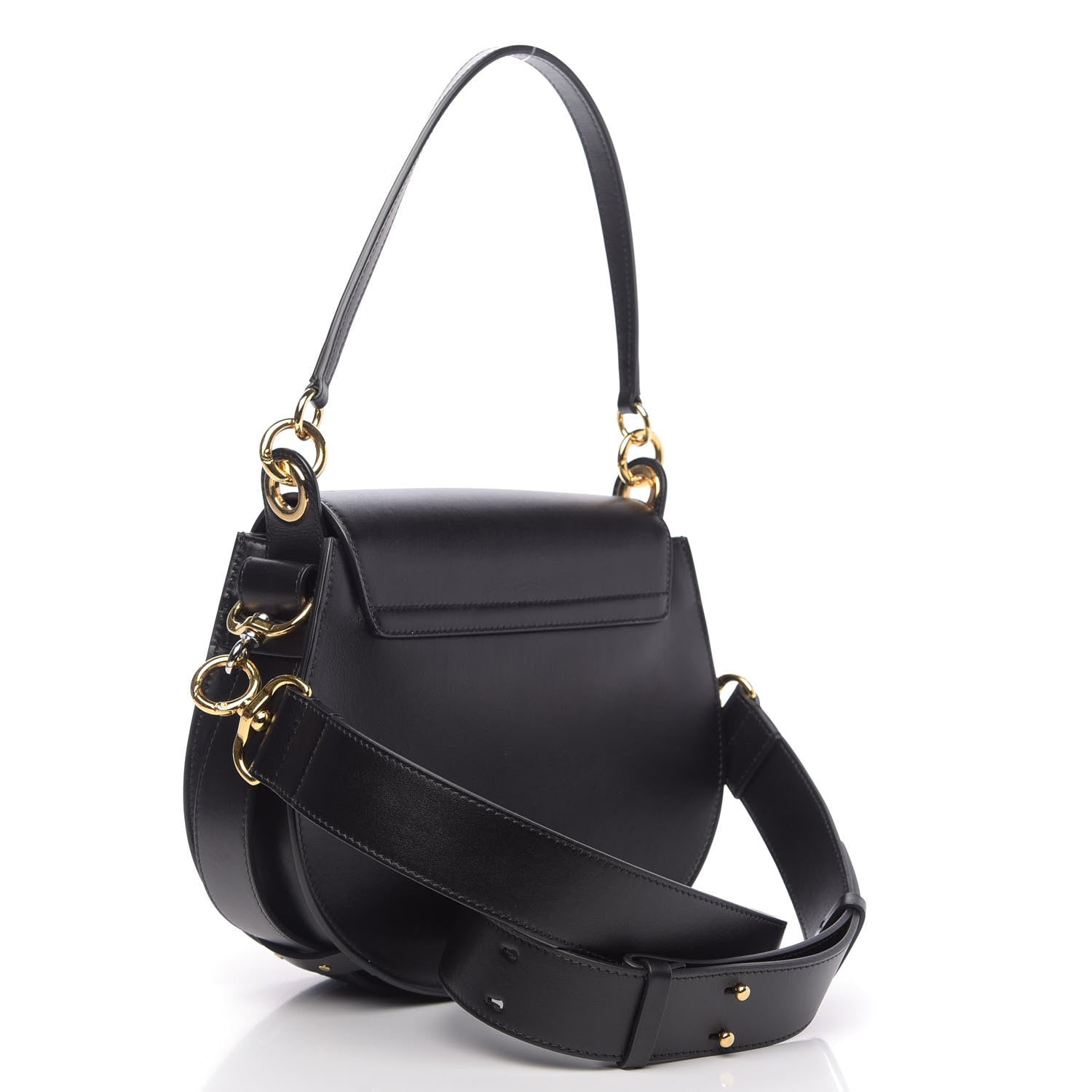 Chloe Calfskin Suede Large Tess Bag Black 4 of 11