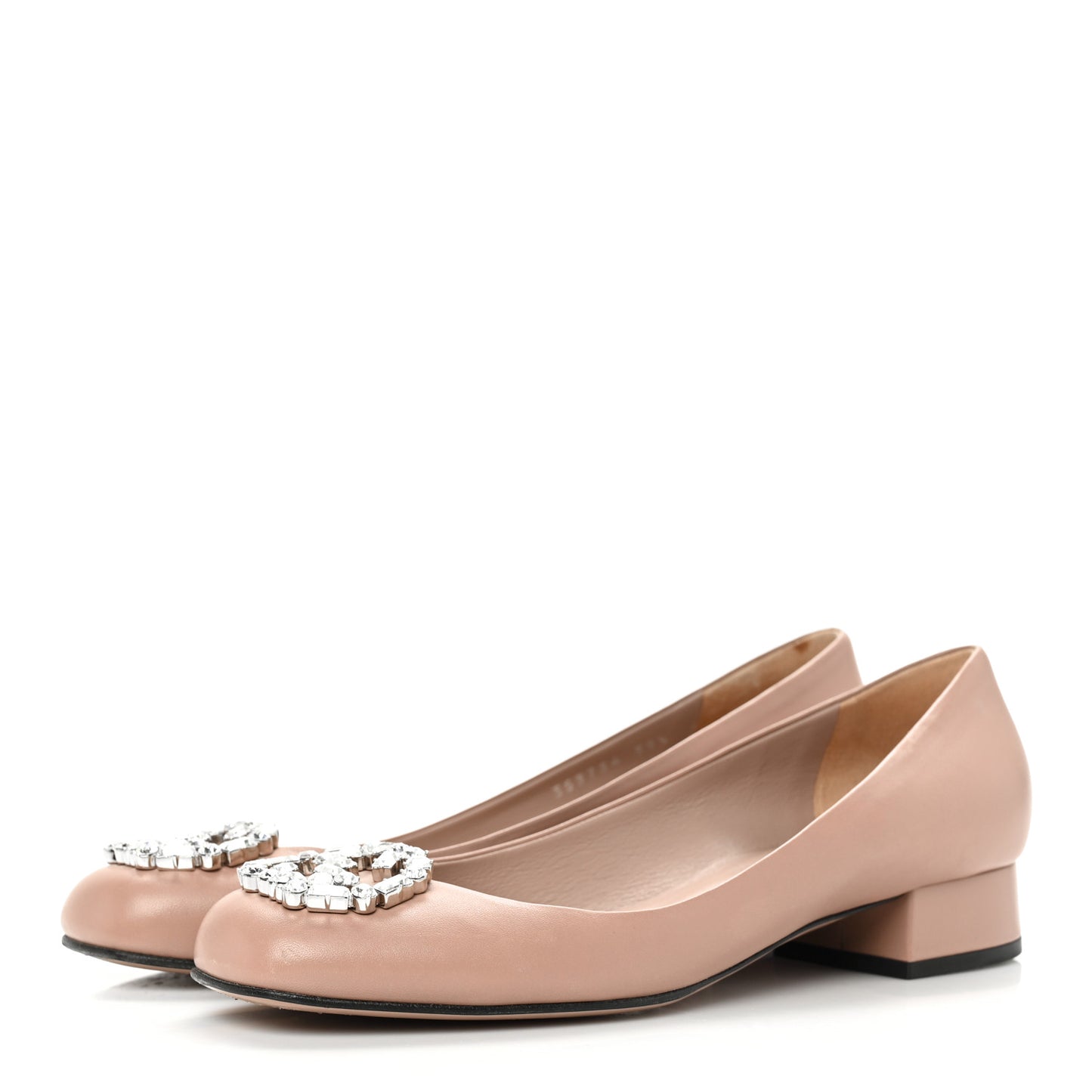 Nappa Crystal Interlocking G Ballet Flats 39.5 Dark Cipria