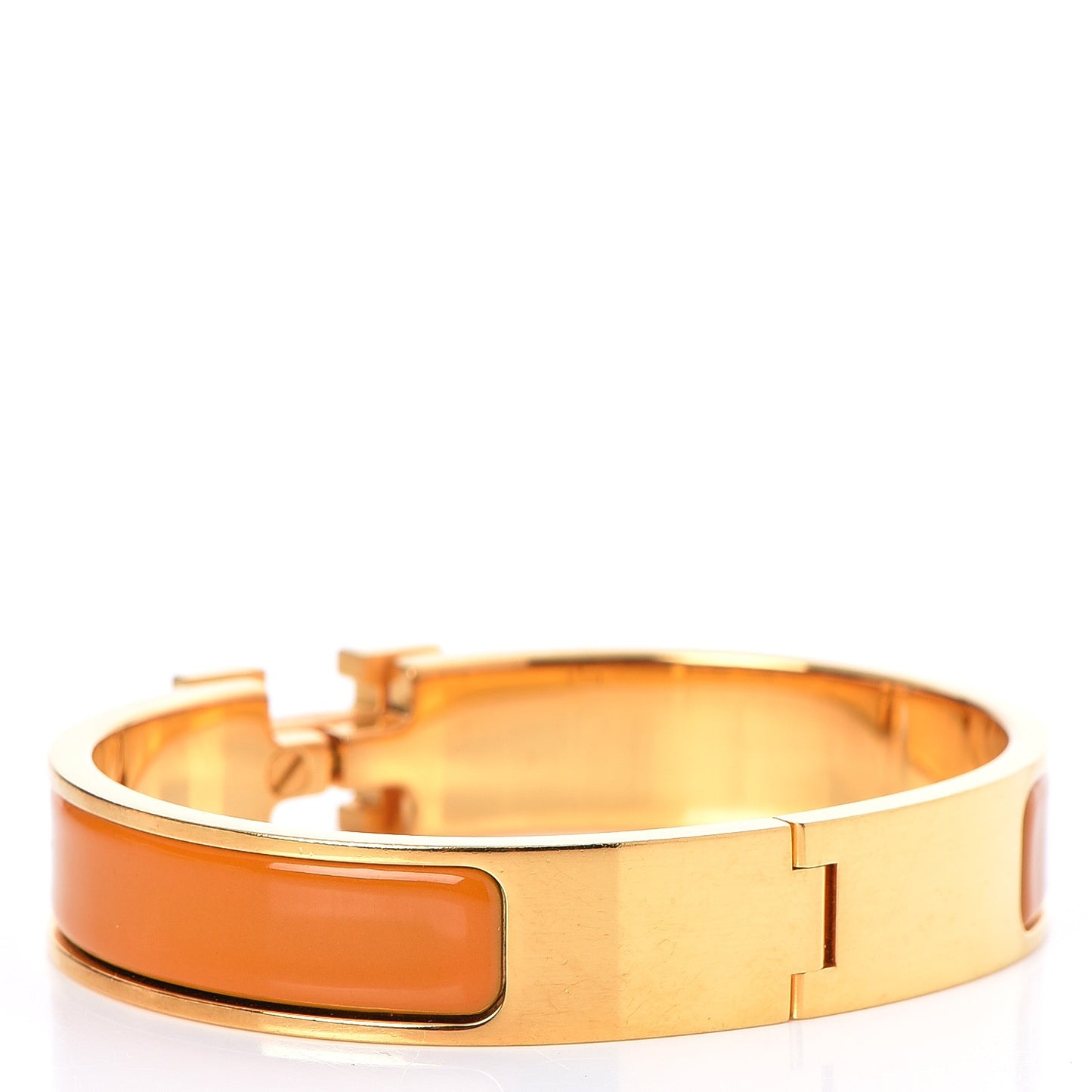 Enamel Narrow Clic Clac H Bracelet PM Jaune Madras