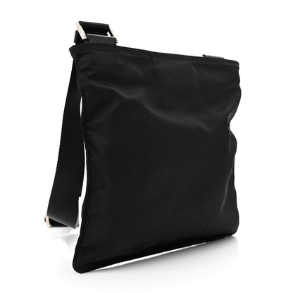 Prada Nylon Vela Flat Messenger Bag Black 3 of 11