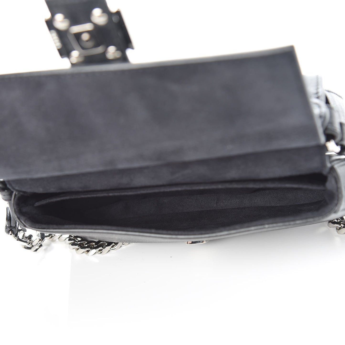 Vitello Dolce Elaphe Monster Eyes Micro Double Baguette Black Naturale
