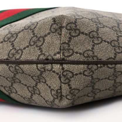 Gucci GG Supreme Monogram Web Small Ophidia Half Moon Hobo Brown 11 of 13