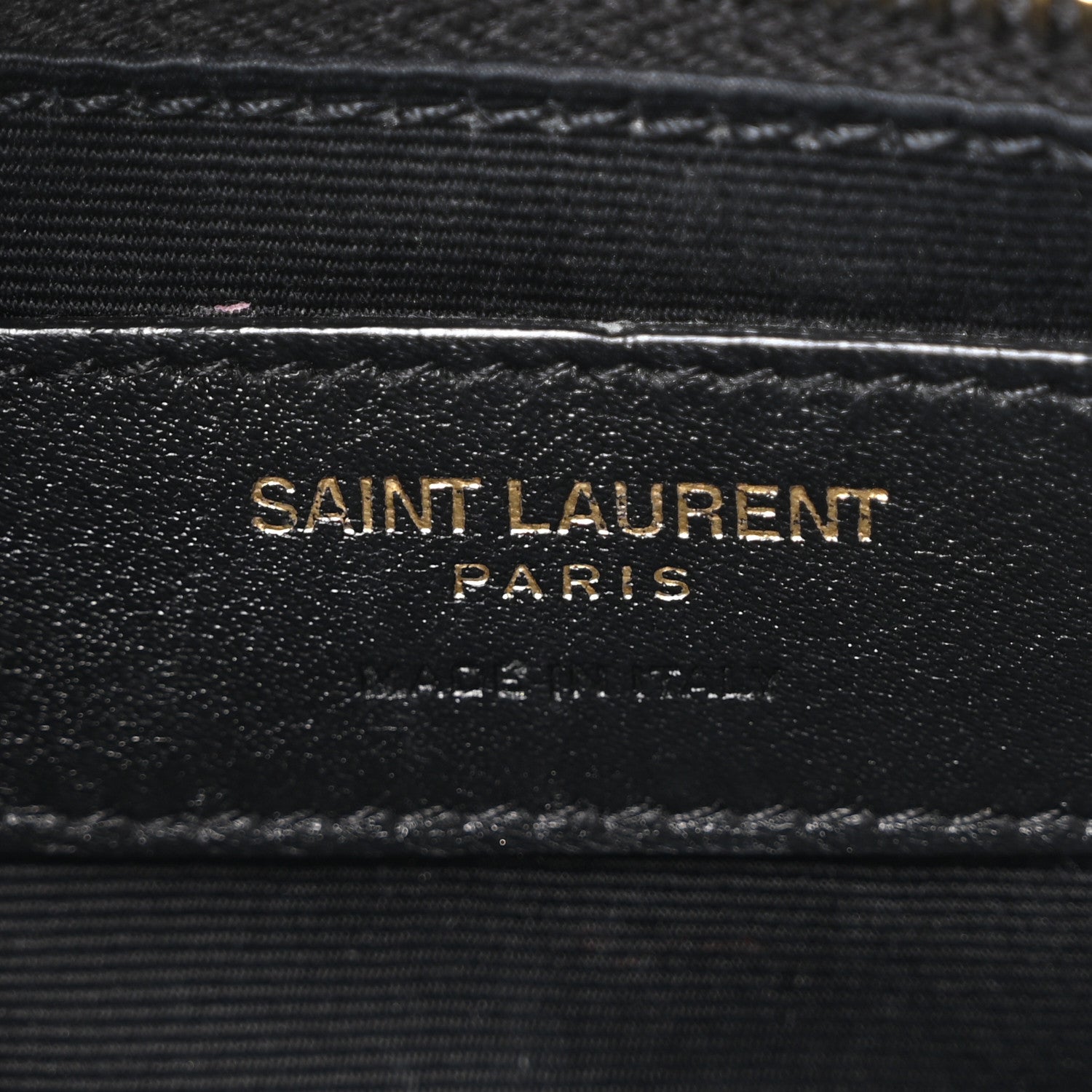 Saint Laurent Crinkled Calfskin Matelasse Monogram Medium Niki Chain Satchel Black 5 of 9